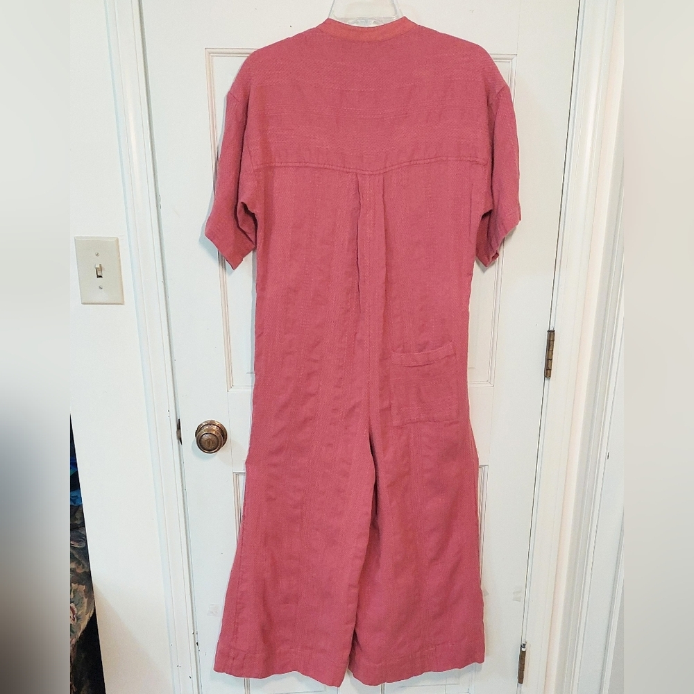 FREE PEOPLE Coral Current Obsession Oversized Jumpsuit With Pockets, Size XS - Picture 3 of 13